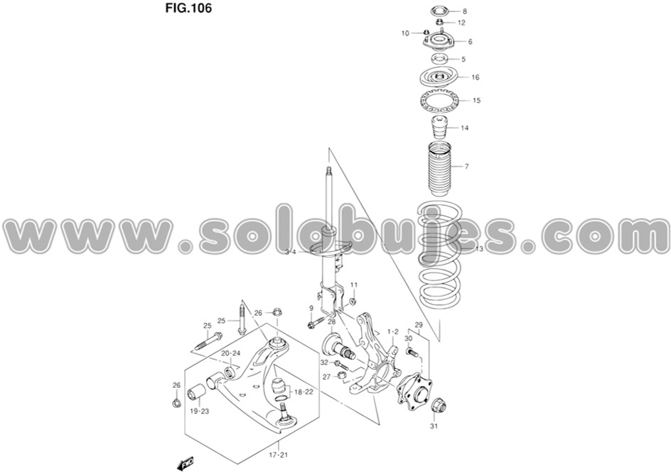 Soporte amortiguador Grand Vitara sz 2013 catalogo