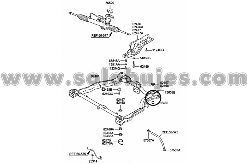 Buje cuna trasero Accent 2001 catalogo