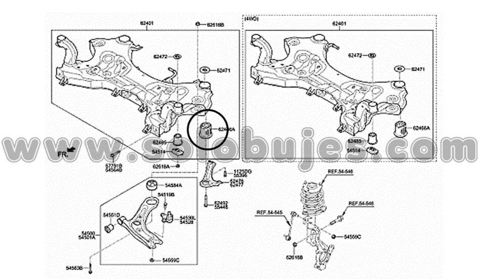 Buje cuna trasero tucson 2019 catalogo