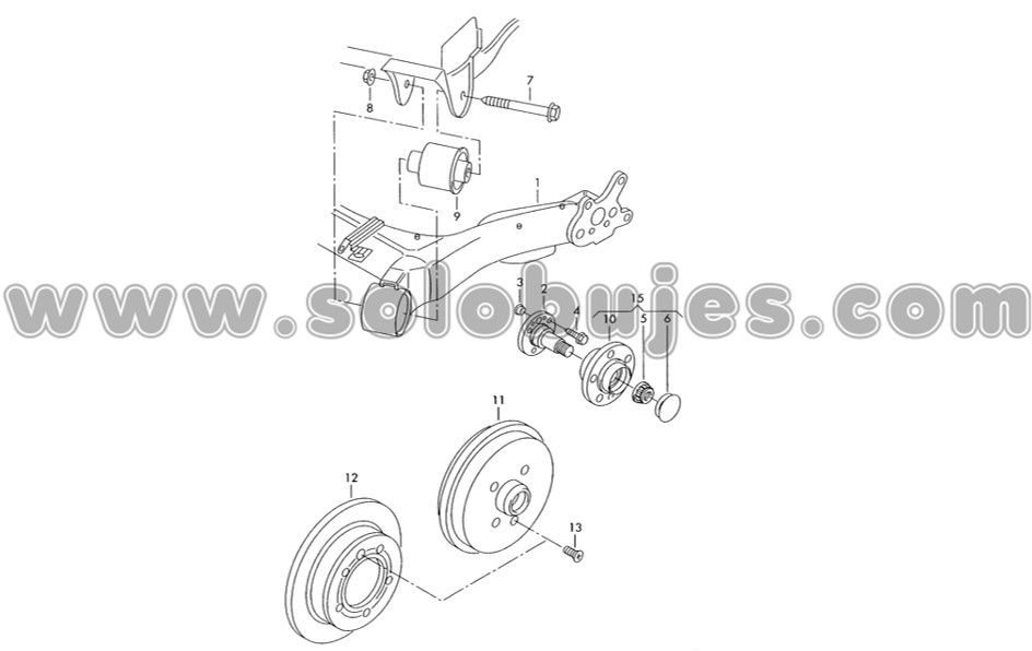 Buje puente Crossfox 2020 catalogo