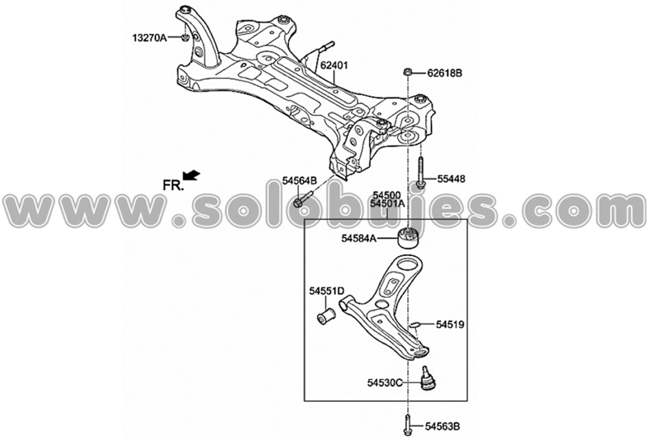 Buje tijera Accent 2022 catalogo