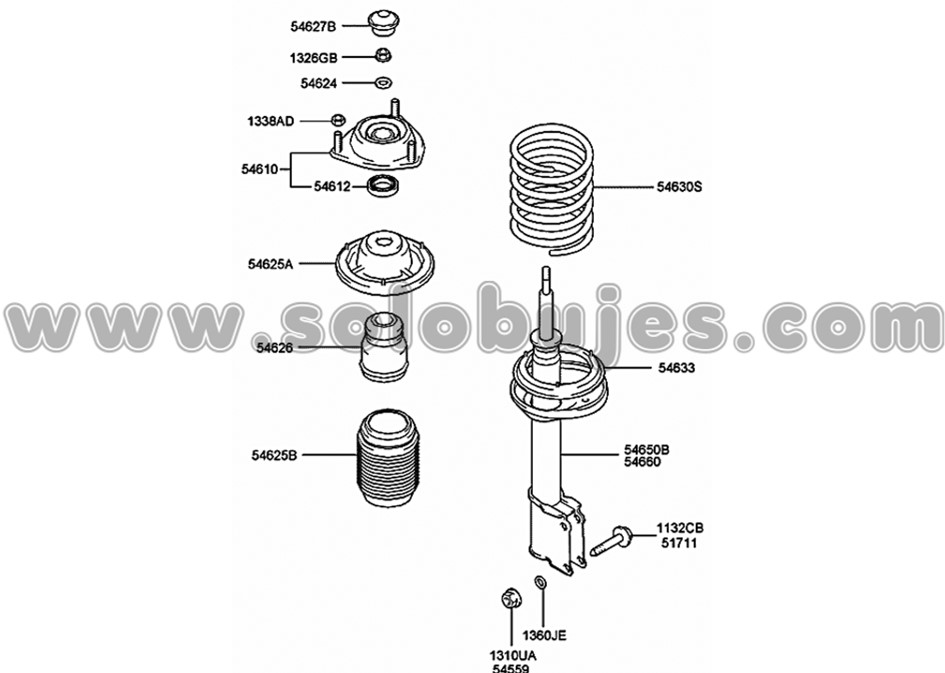 Soporte amortiguador Accent 2001 catalogo