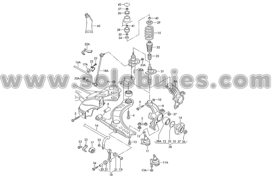 Soporte amortiguador Beetle 2000 catalogo