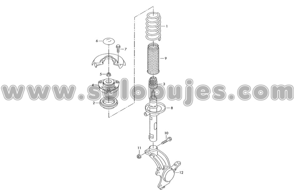 Soporte amortiguador Crossfox 2009 catalogo