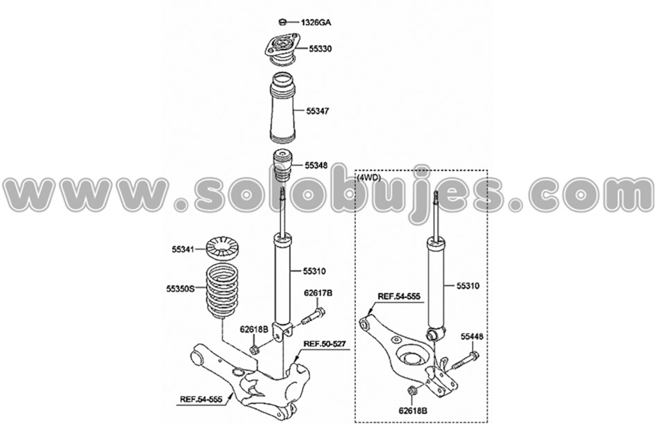 Soporte amortiguador trasero tucson 2014 catalogo