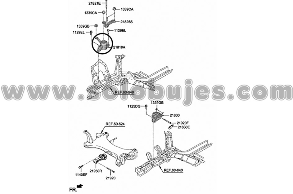 Soporte motor derecho Accent 2022 catalogo