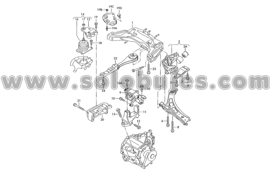 Soporte motor derecho Crossfox 2007 catalogo