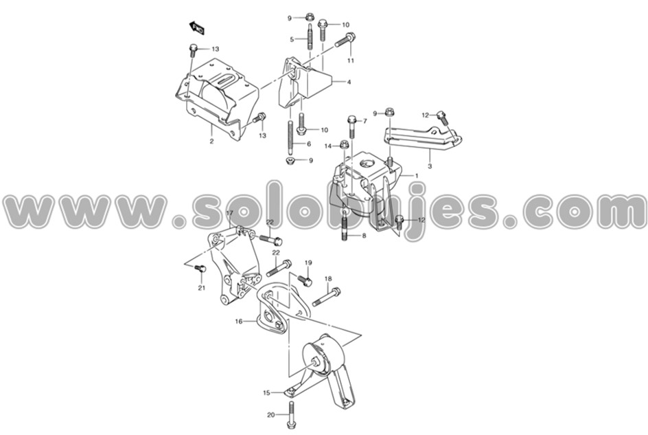 Soporte motor izquierdo Ertiga 2014 catalogo