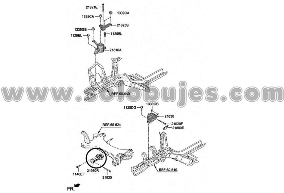 Soporte motor trasero Accent 2020 catalogo