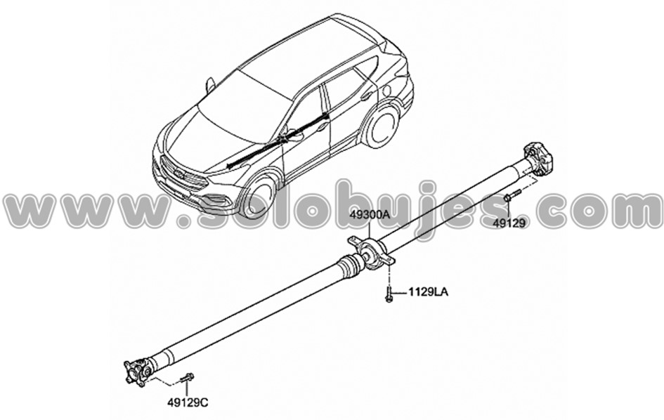 Soporte cardan Santafe 2018 catalogo