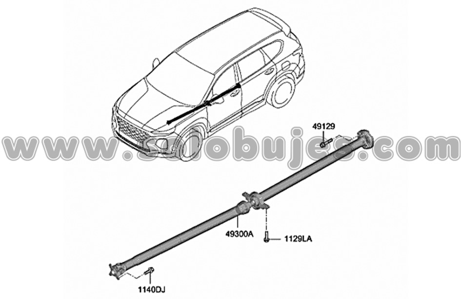 Soporte cardan Santafe 2021 catalogo