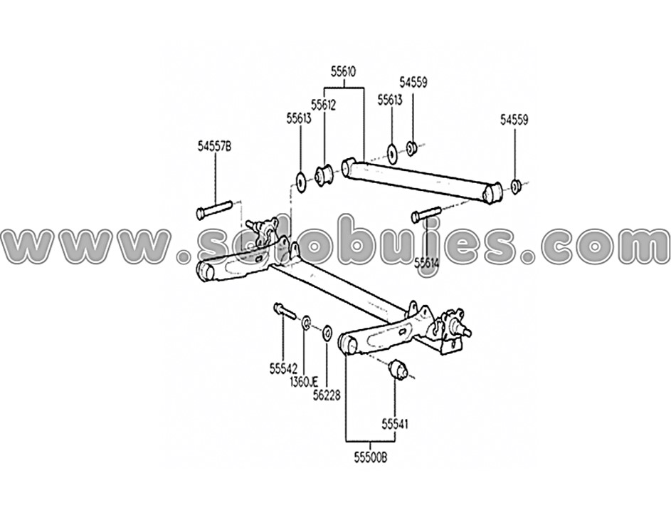 Buje puente trasero Elantra 1995 catálogo