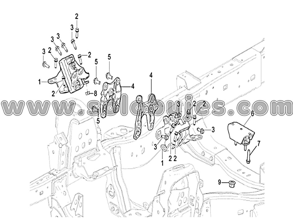 Soporte motor derecho Trailblazer 2019 catálogo