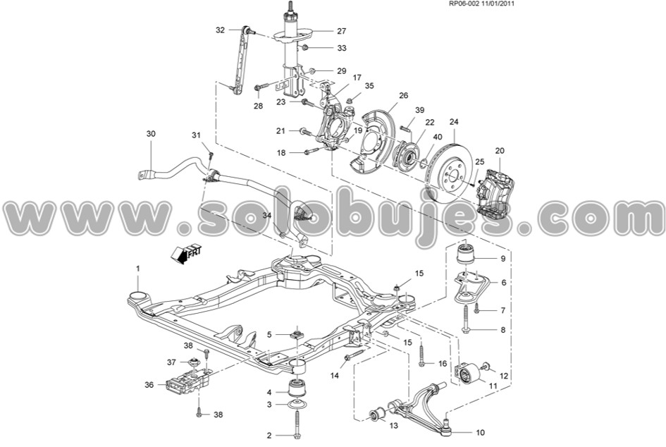 Soporte tijera Cruze 2013 catálogo