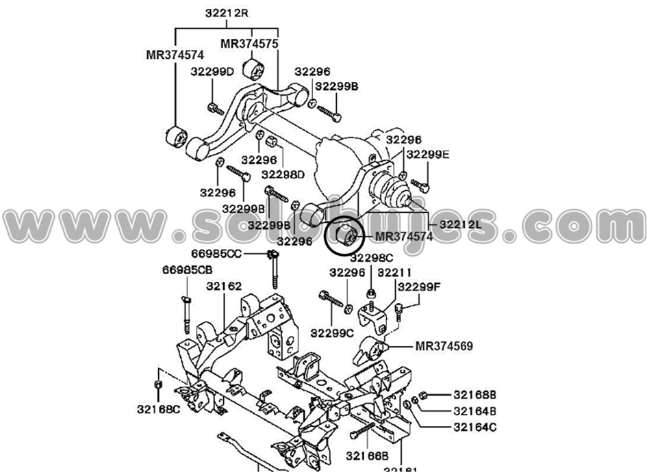 Buje diferencial Pajero 2014 catalogo