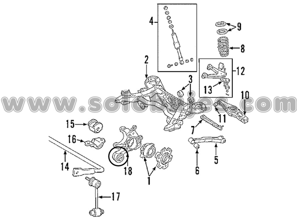 Buje portacacho Pajero 2001 catalogo