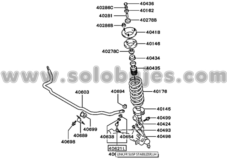 Muñecos delanteros Pajero 2001 catalogo