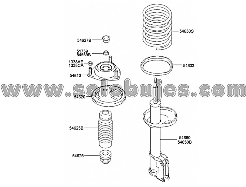 Soporte amortiguador Elantra 2003 catálogo