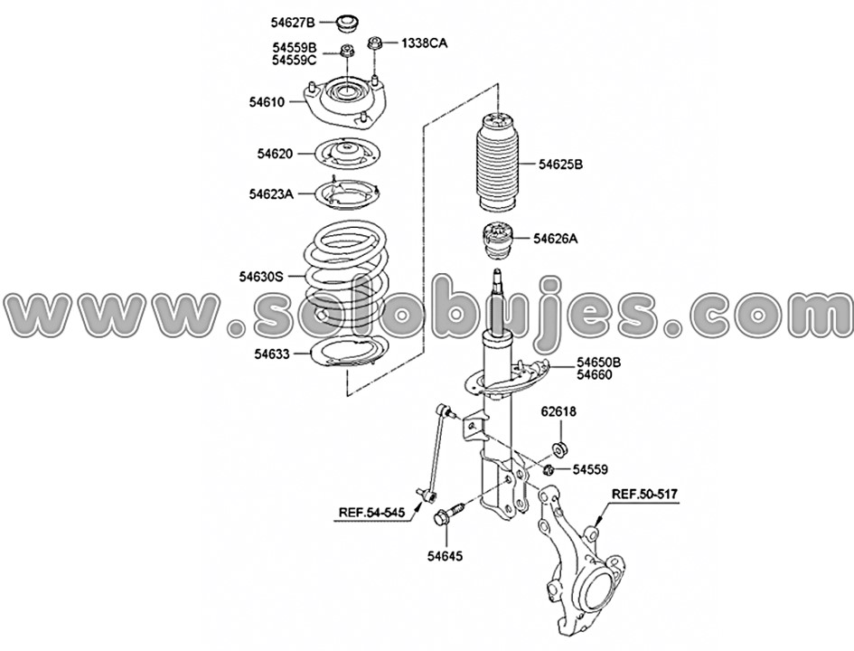 Soporte amortiguador Elantra 2014 catálogo