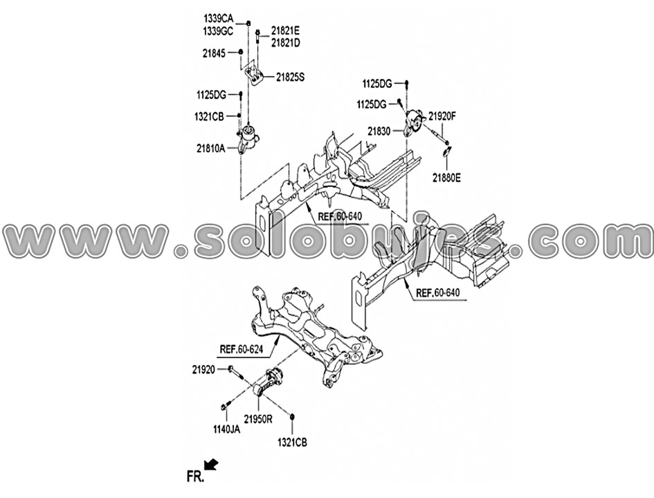 Soporte motor izquierdo Elantra 2014 catálogo