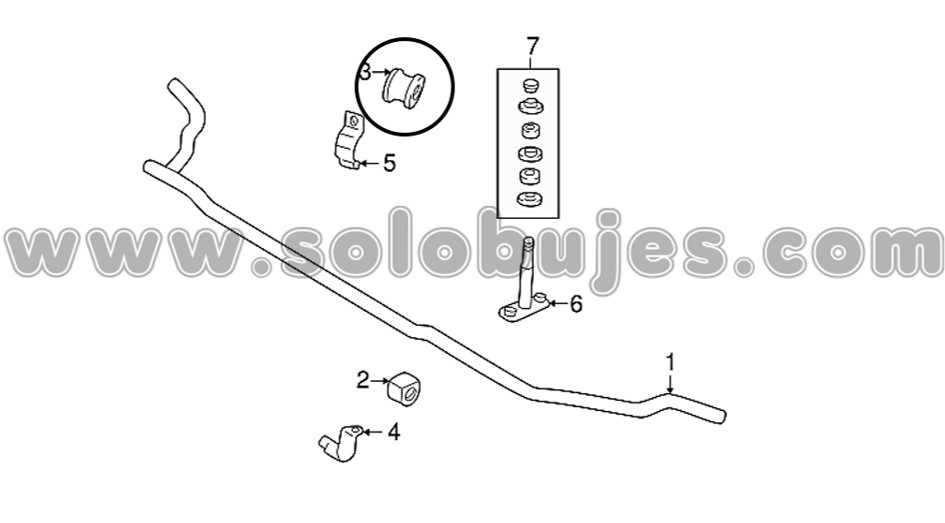 Cauchos estabilizadora Pajero 1999 catalogo