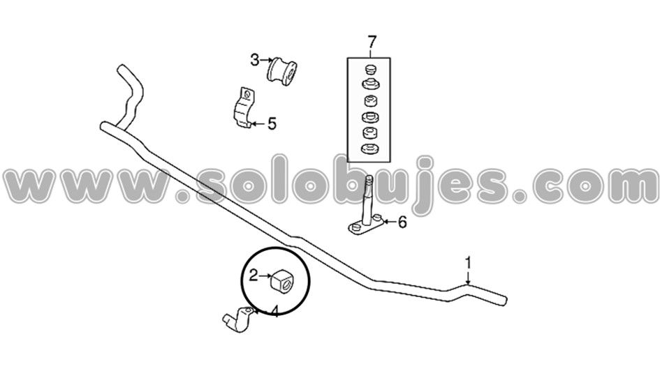 Cauchos muñeco estabilizadora Pajero 2001 catalogo