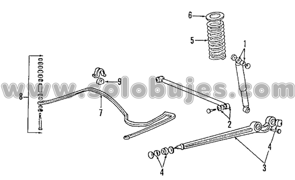 Muñecos traseros Pajero 1995 catalogo