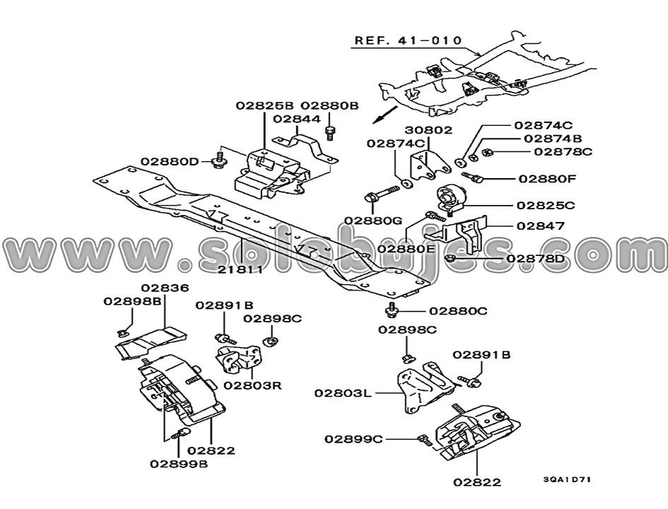 Soporte auxiliar caja Diesel Nativa 2009 catálogo