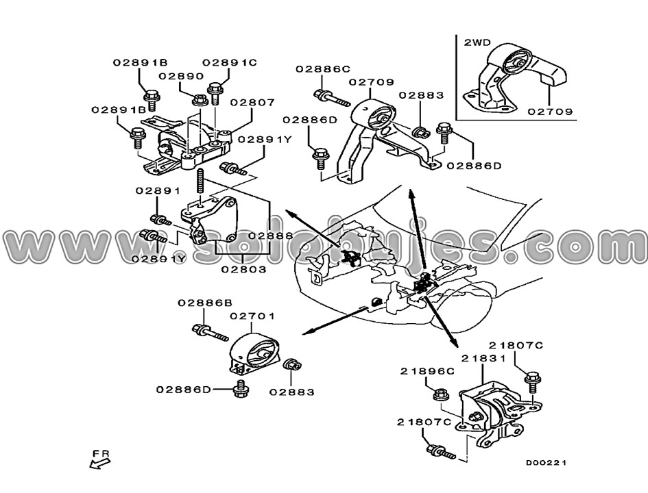 Soporte caja Outlander 2009 catálogo