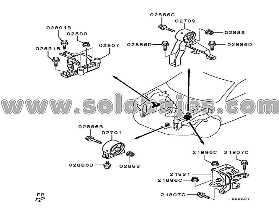 Soporte motor delantero ASX 2015 catálogo