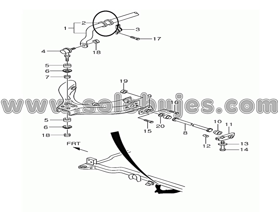 Cauchos estabilizadora Korando 1996 catálogo