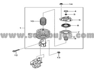 Soporte amortiguador Korando 2014 catálogo