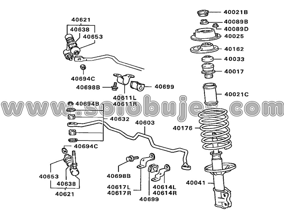 Soporte amortiguador Lancer 1991 catálogo