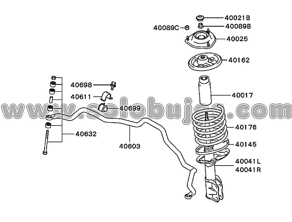 Soporte amortiguador Lancer 1999 catálogo