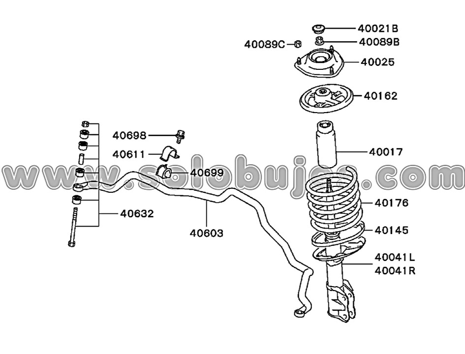 Soporte amortiguador Lancer 2000 catálogo