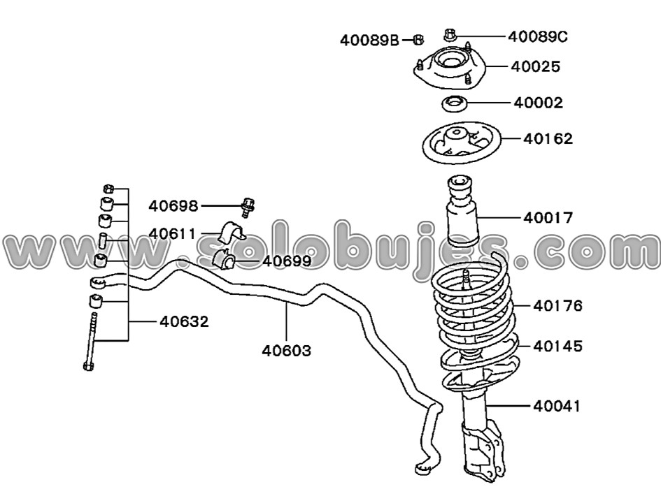 Soporte amortiguador Lancer 2001 catálogo