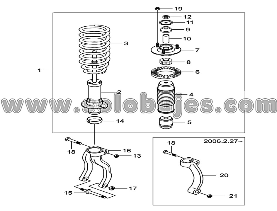Soporte amortiguador Rexton 2011 catálogo