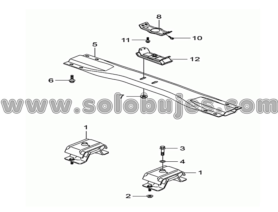 Soporte caja Actyon 2009 catálogo