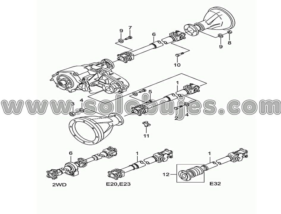 Soporte cardan Korando 2008 catálogo