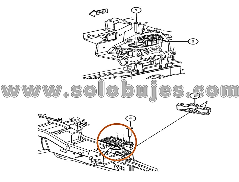 Soporte motor derecho Journey 2019 catálogo