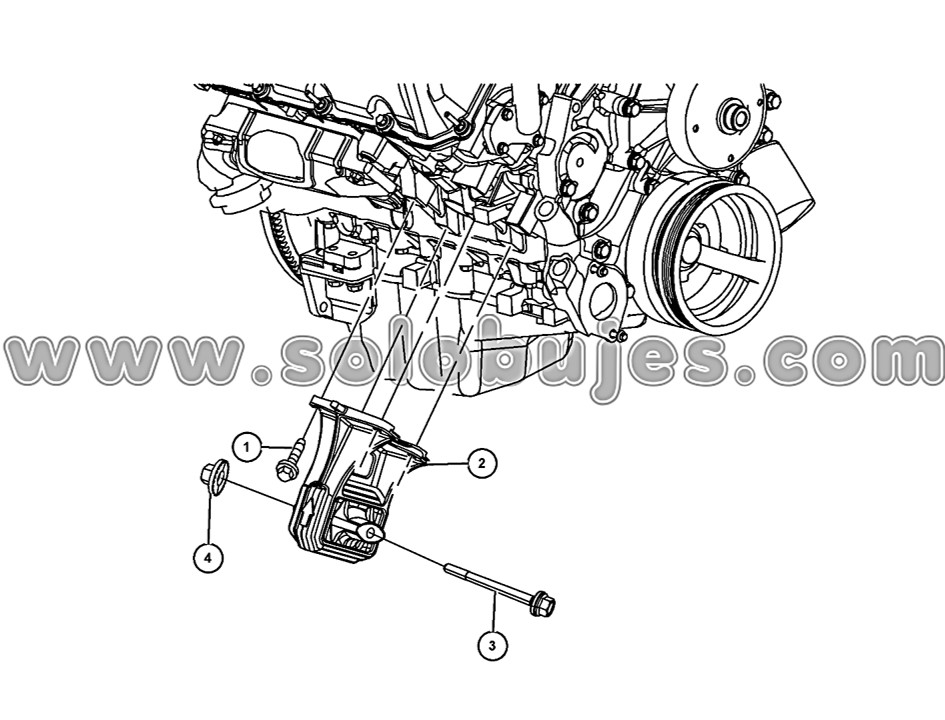 Soporte motor derecho Ram1500 2011 catálogo