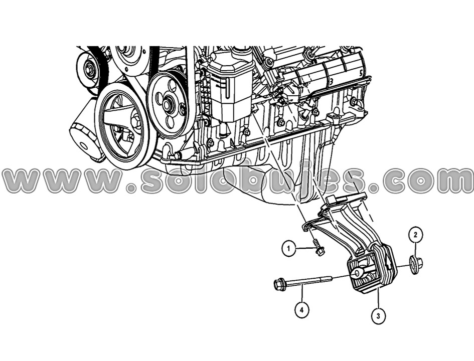 Soporte motor izquierdo Ram1500 2011 catálogo