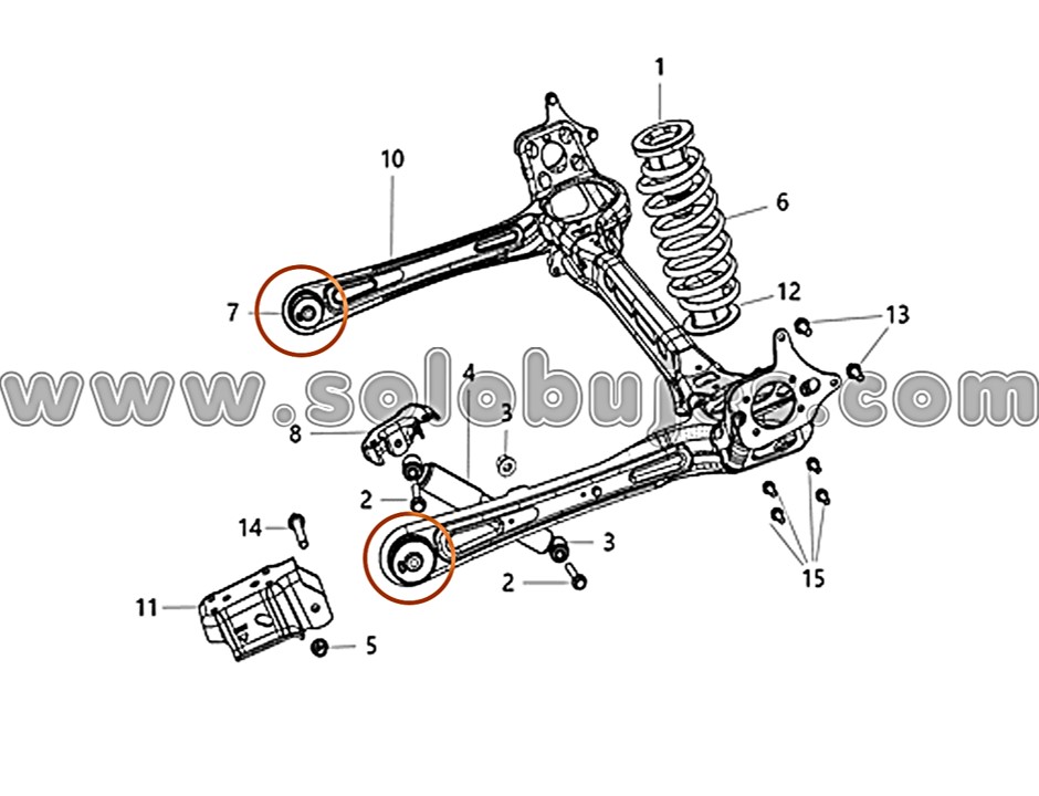 Buje puente trasero Grand Caravan 2014 catálogo