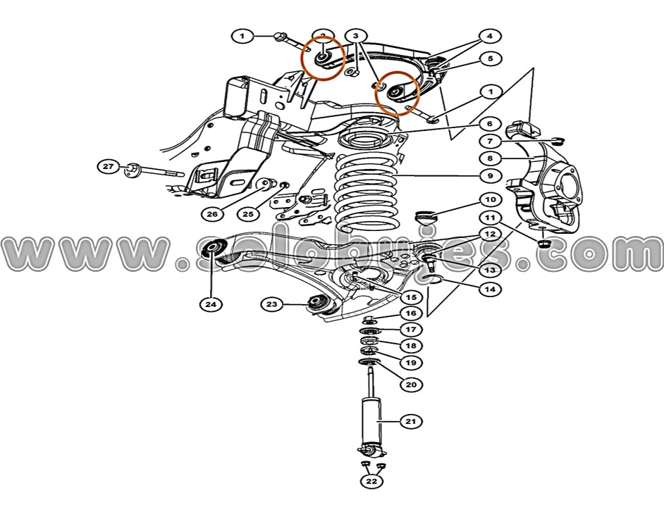 Buje tijera superior Ram2500 2012 catálogo