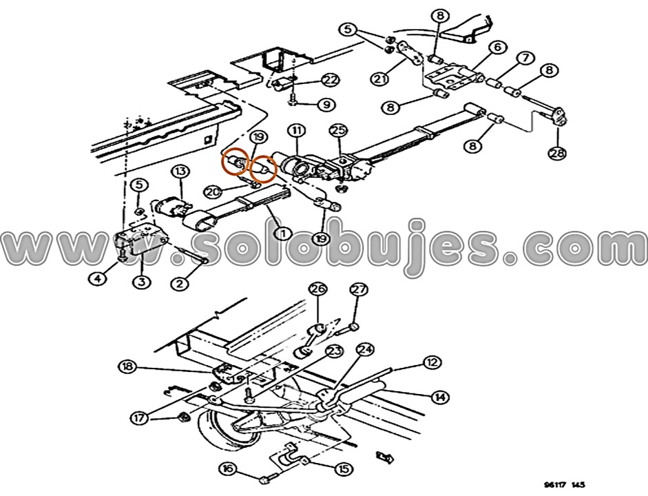 Bujes amortiguador Grand Caravan 1999 catálogo