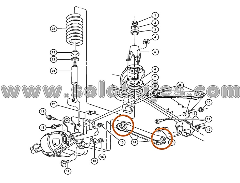 Bujes brazos Ram3500 2007 catálogo