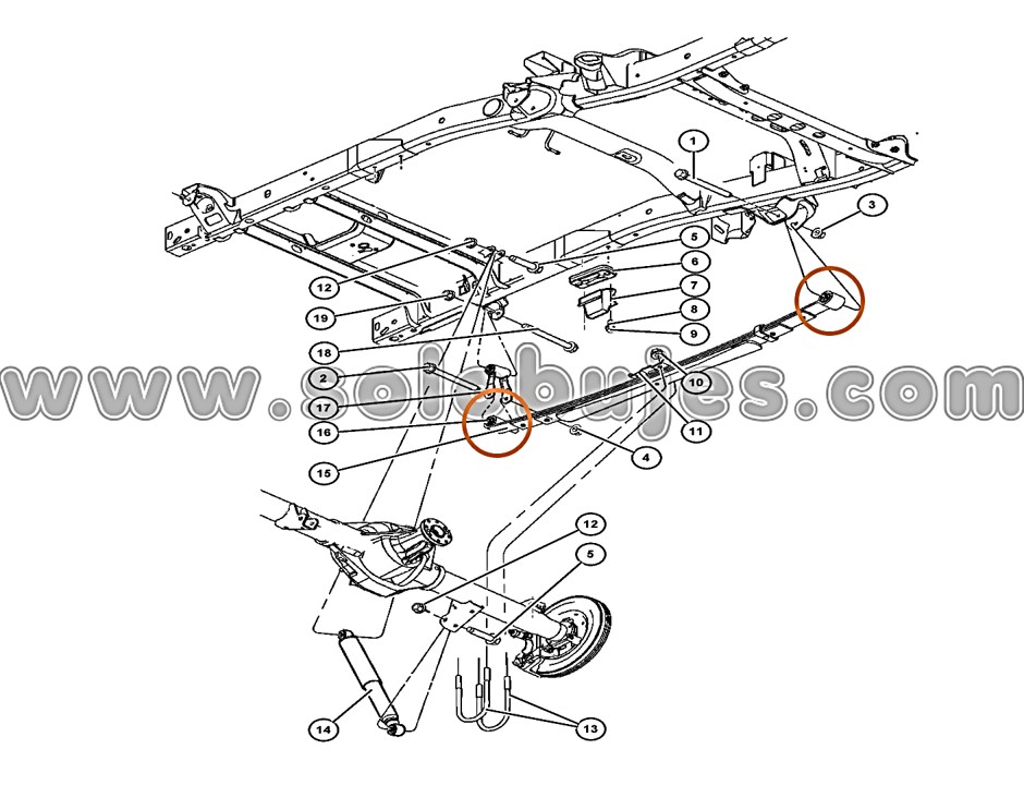 Bujes muelles traseros Ram2500 2010 catálogo