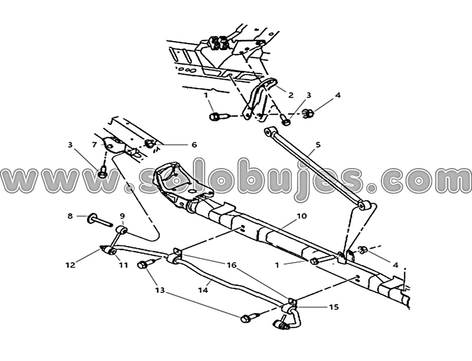 Cauchos estabilizadora traseros Grand Caravan 2002 catálogo