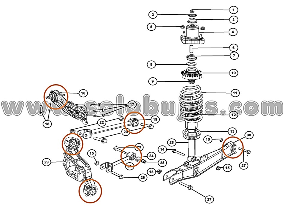 Kit suspensión trasera Avenger 2013 catálogo