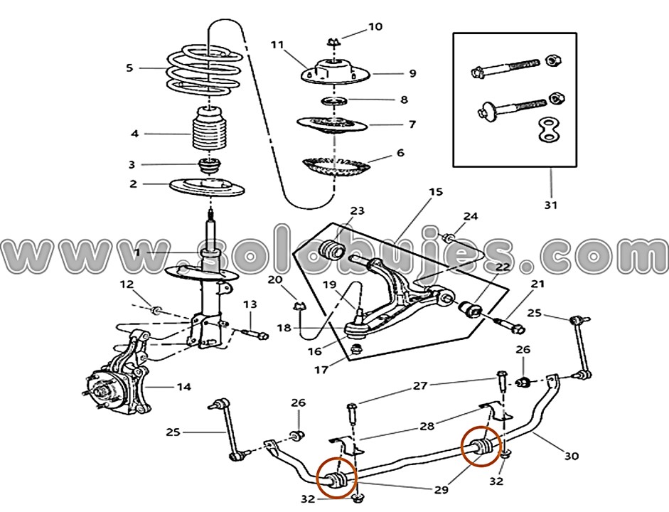 Soporte amortiguador Grand Caravan 1996 catálogo